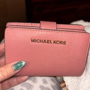 Michael Kors Coral Pink Wallet
